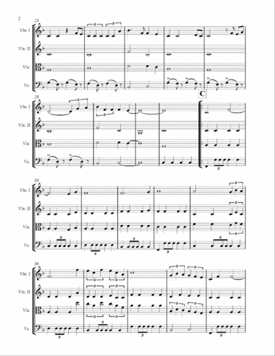 Time To Say Goodbye String Quartet scores gallery preview page 2