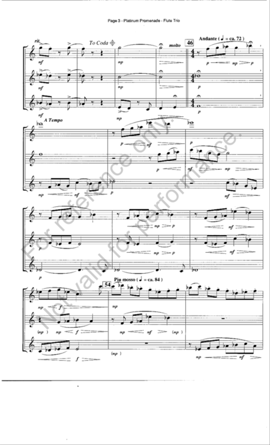 Platinum Promenade Flute Trio scores gallery preview page 4