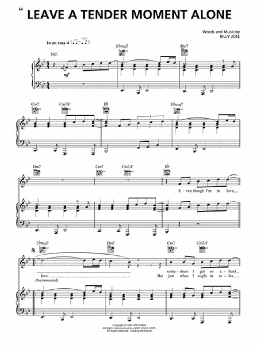 Billy Joel - An Innocent Man Piano, Vocal, Guitar scores gallery preview page 4