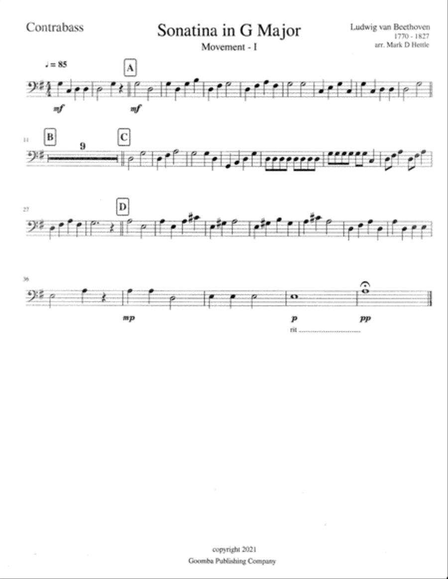 Sonatina in G Major String Orchestra scores gallery preview page 5