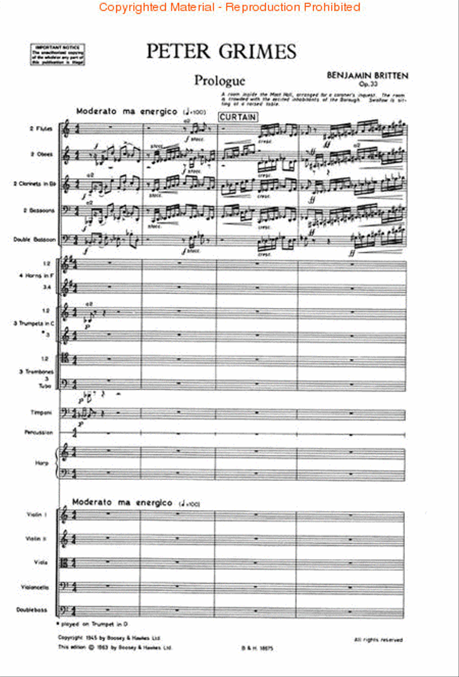 Peter Grimes, Op. 33 Orchestra scores gallery preview page 2