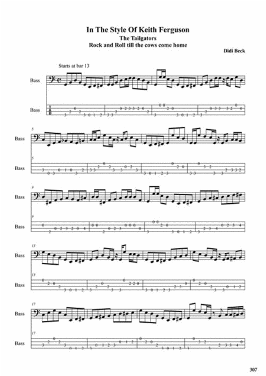Keith Ferguson - Texas Blues Bass Bass Guitar scores gallery preview page 6