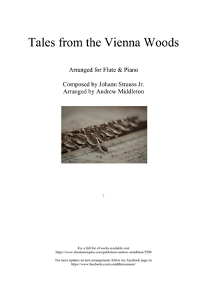 Book cover for Tales from the Vienna Woods arranged for Flute and Piano