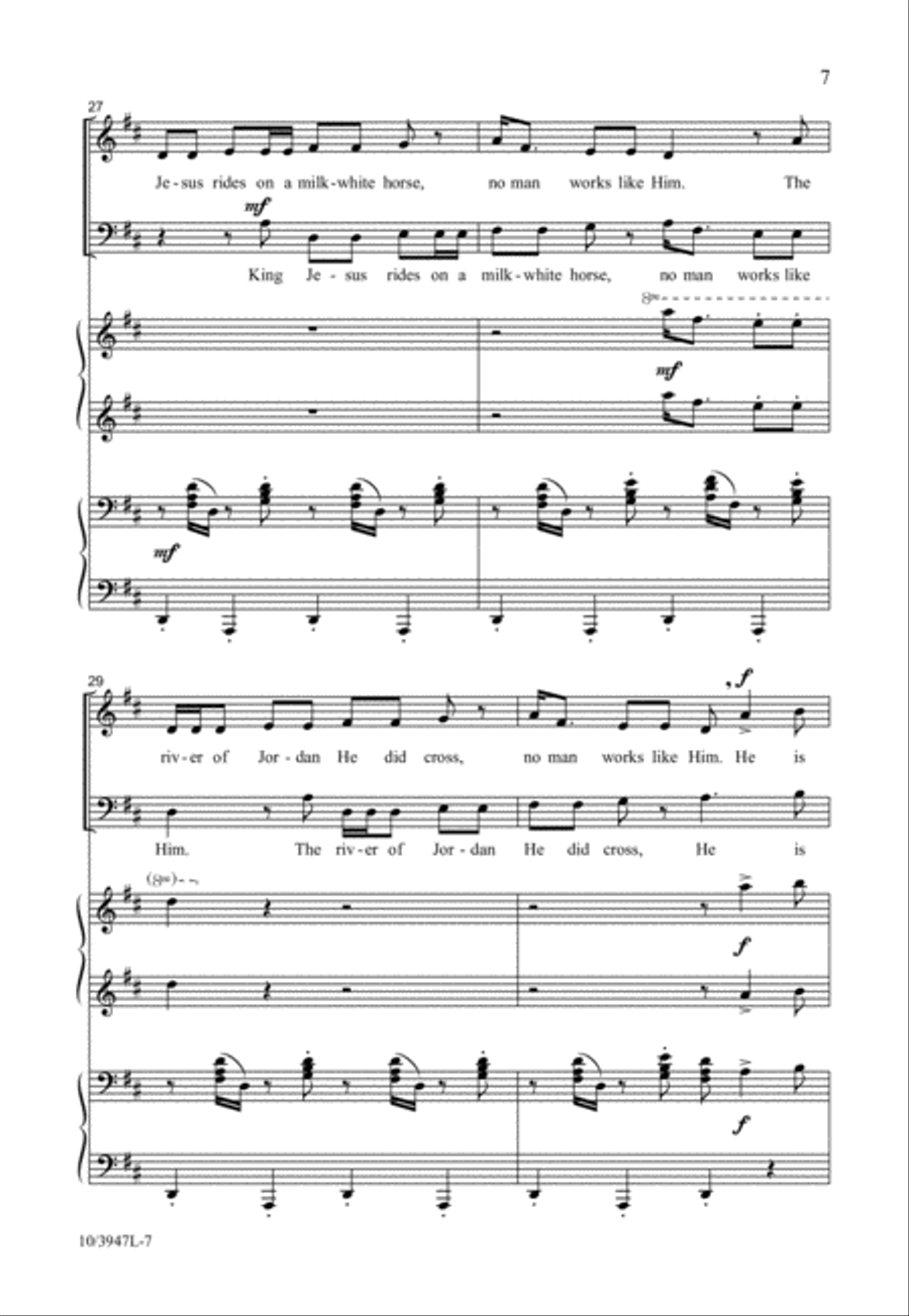 Ride On, King Jesus 4-Part scores gallery preview page 7