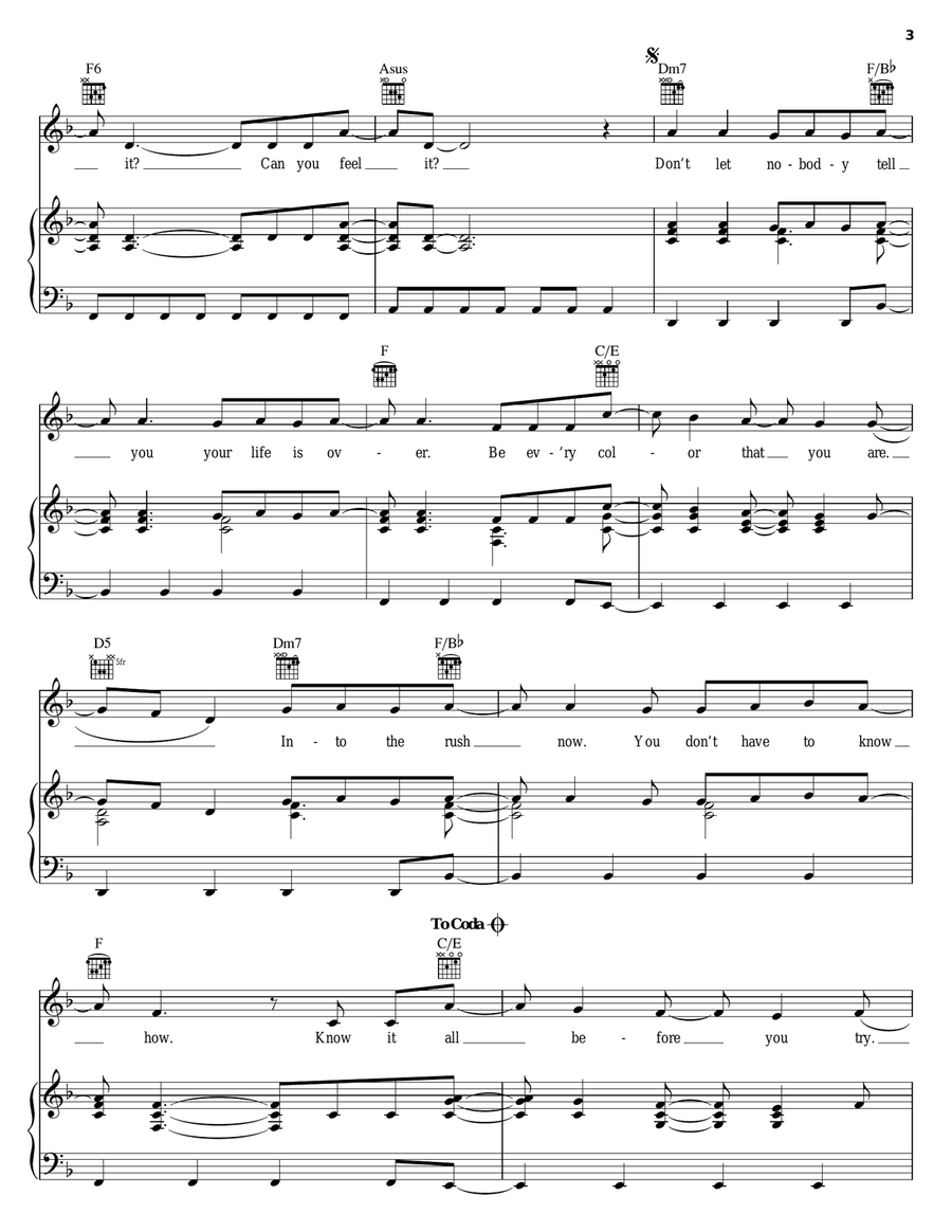 Rush Piano, Vocal, Guitar scores gallery preview page 3