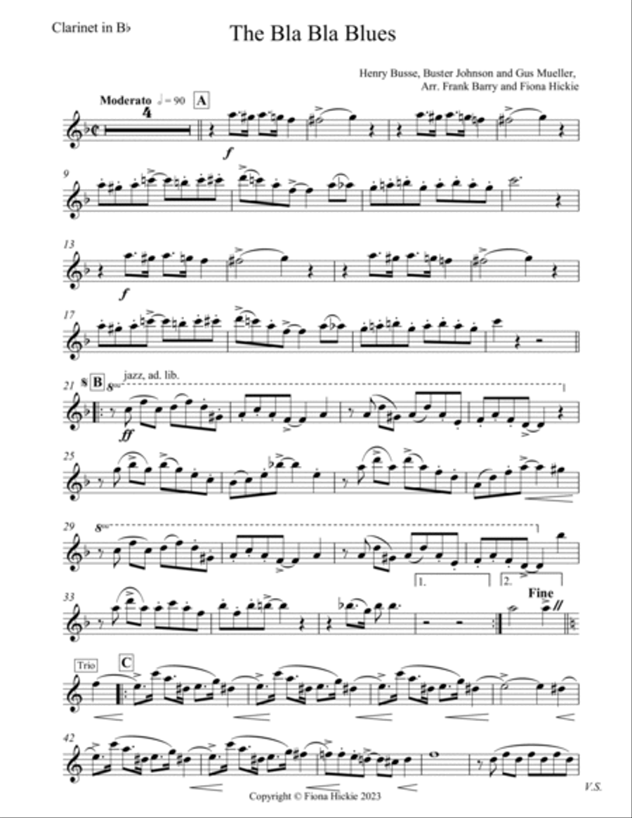The Bla Bla Blues String Quartet scores gallery preview page 5