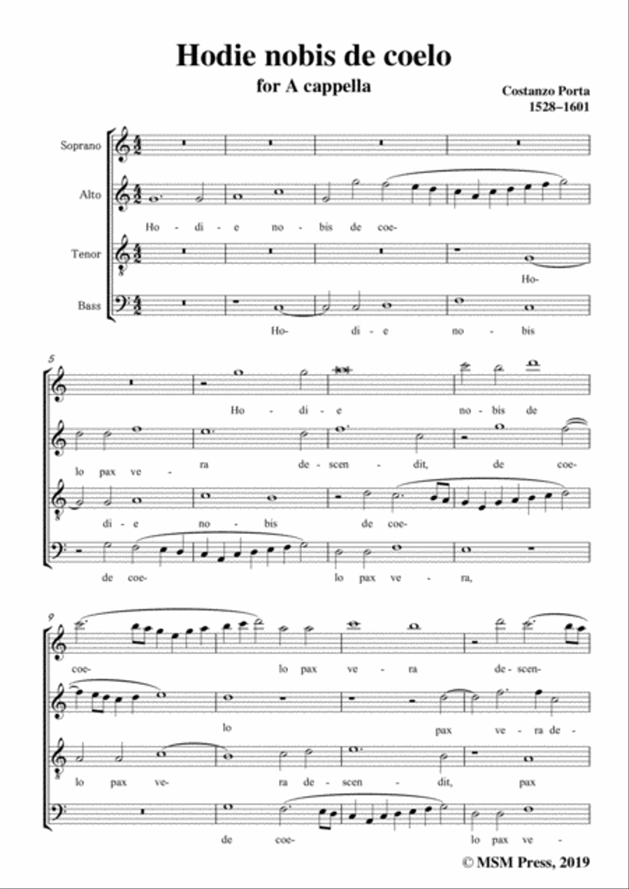 Porta-Hodie nobis de coelo,in C Major,for A cappella 4-Part scores gallery preview page 3