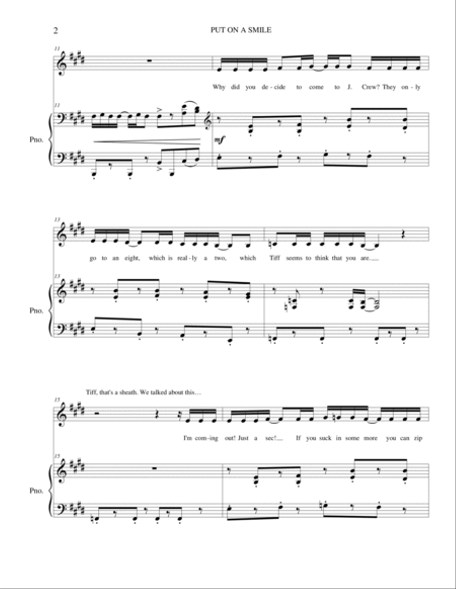 Put on a Smile Alto Voice scores gallery preview page 2