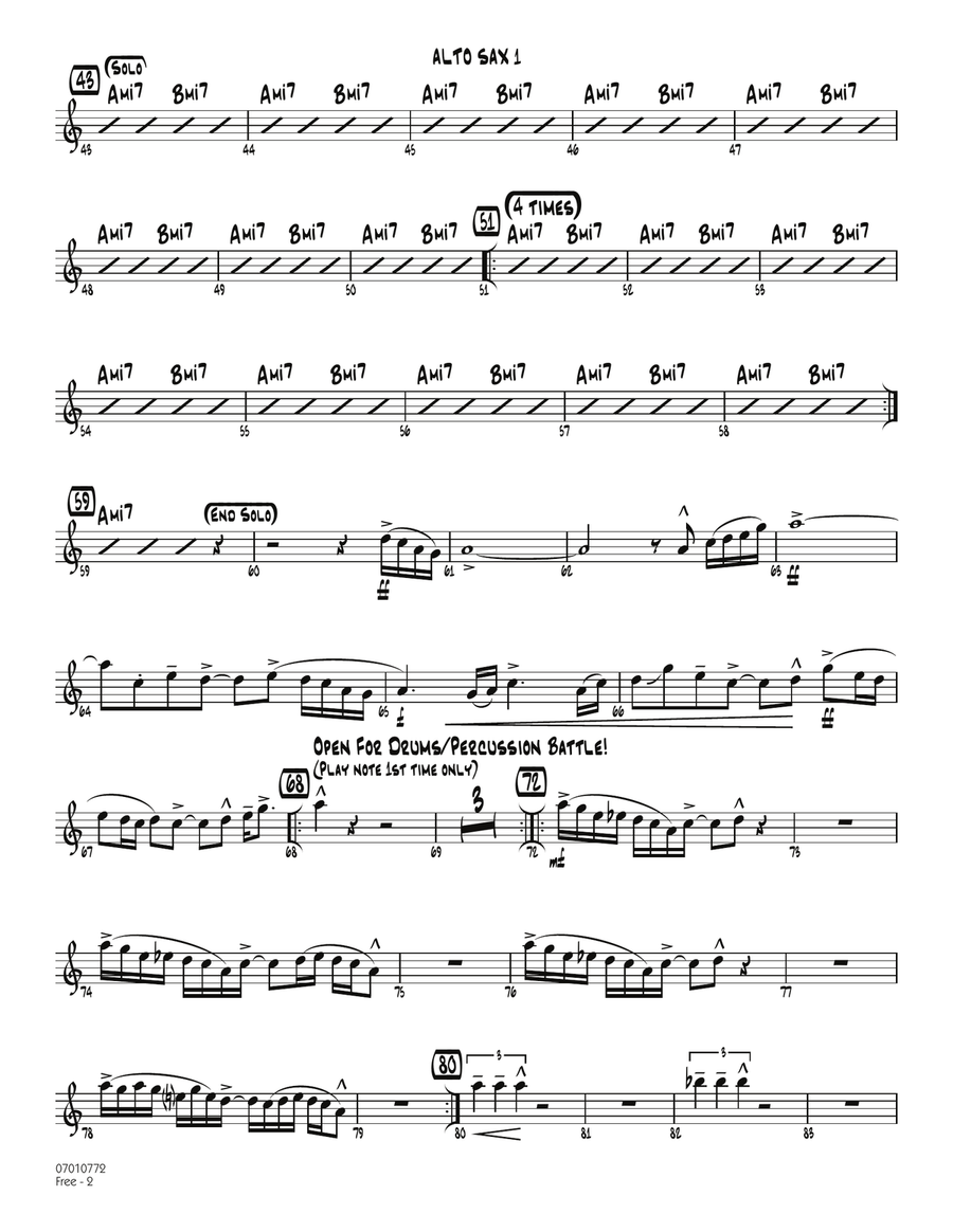 Free - Alto Sax 1 Jazz Ensemble scores gallery preview page 2