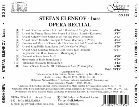 Opera Recital: Elenkov