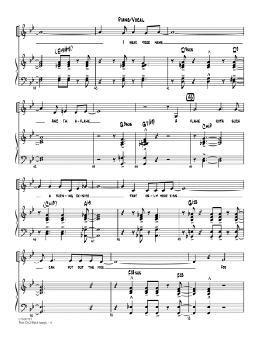 That Old Black Magic - Piano/Vocal Jazz Ensemble scores gallery preview page 4