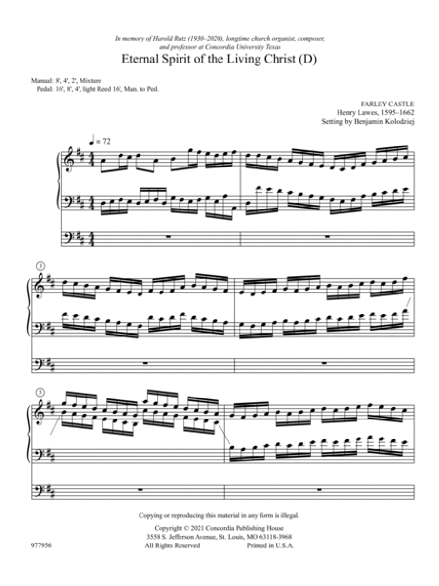 Light Divine: Three Pentecost Hymn Settings for Organ Organ Solo scores gallery preview page 2