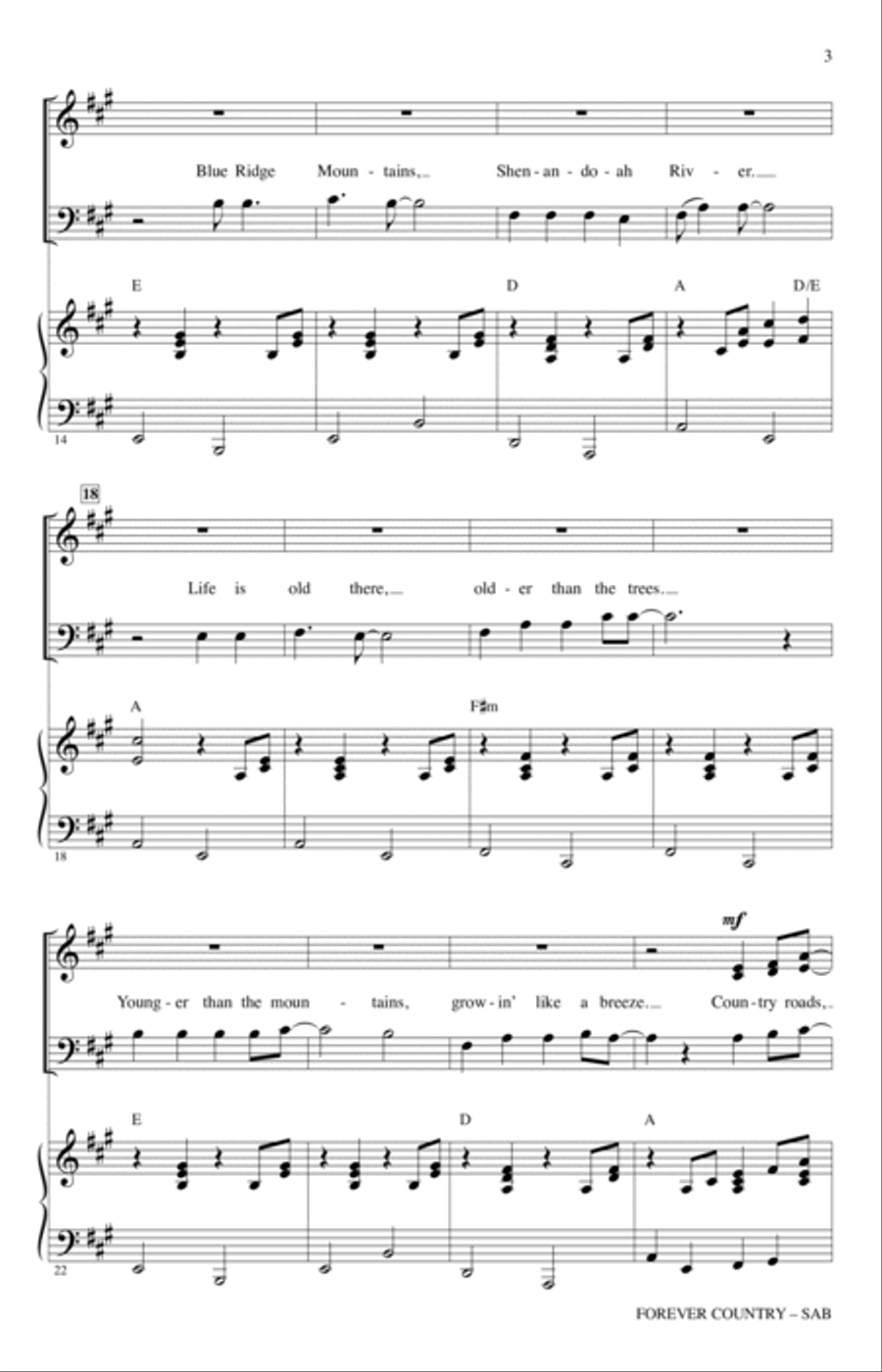 Forever Country 3-Part scores gallery preview page 2