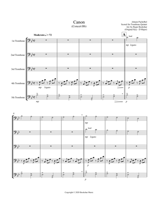 Canon (Pachelbel) (Bb) (Trombone Quintet)