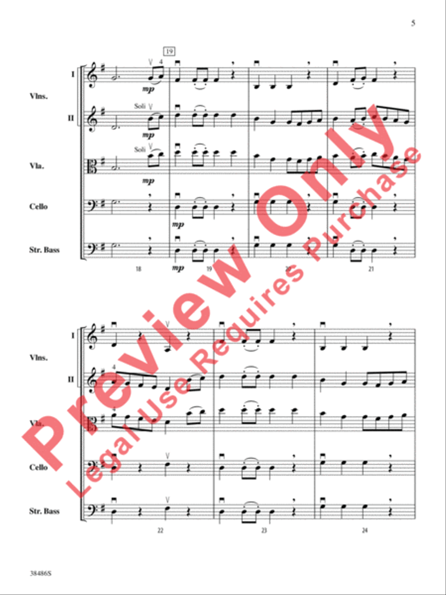 Baroque Fanfare String Orchestra scores gallery preview page 6