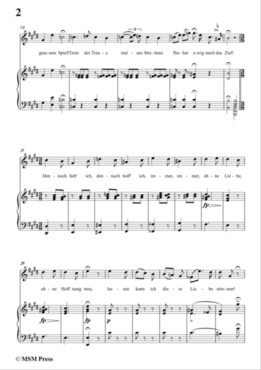 Schubert-Vergebliche Liebe,Op.173 No.3,in c sharp minor,for Voice&Piano Voice scores gallery preview page 4