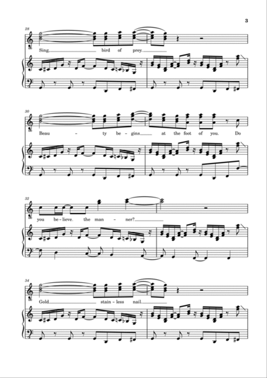 Siberian Khatru Piano, Vocal, Guitar scores gallery preview page 4