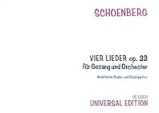 Four Orchestral Songs, Op. 22