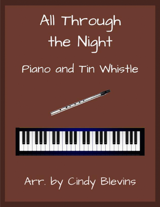 Book cover for All Through the Night, Piano and Tin Whistle (D)