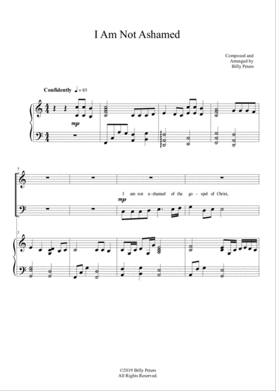 I Am Not Ashamed 4-Part scores gallery preview page 2