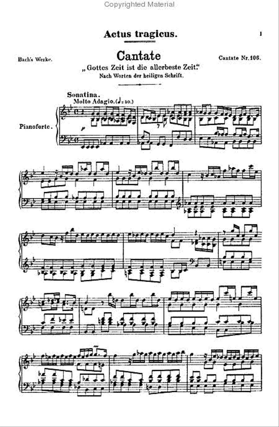 Cantata No. 106 -- Gottes Zeit ist die allerbeste Aeit 4-Part scores gallery preview page 4