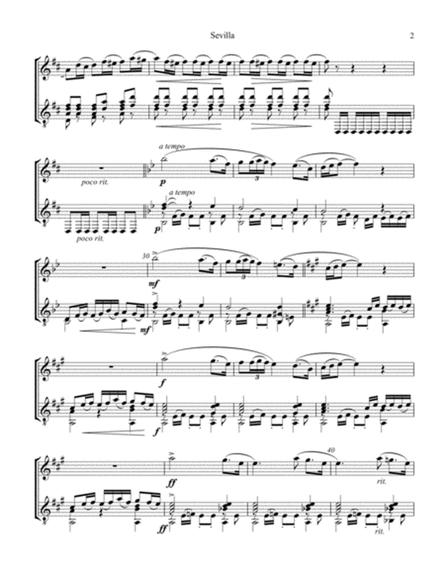 Sevilla Op. 47 No. 3 for flute and guitar (D Major) image number null