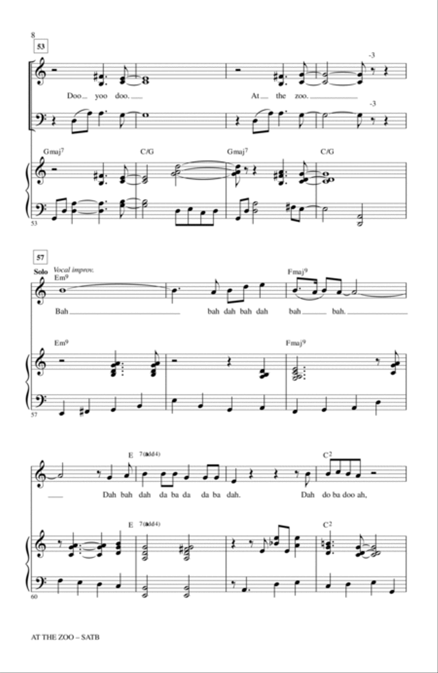 At The Zoo 4-Part scores gallery preview page 6