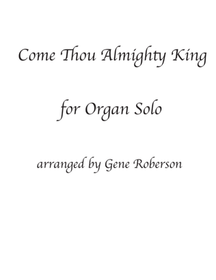 Book cover for Come Thou Almighty King (Moskow) Organ Solo