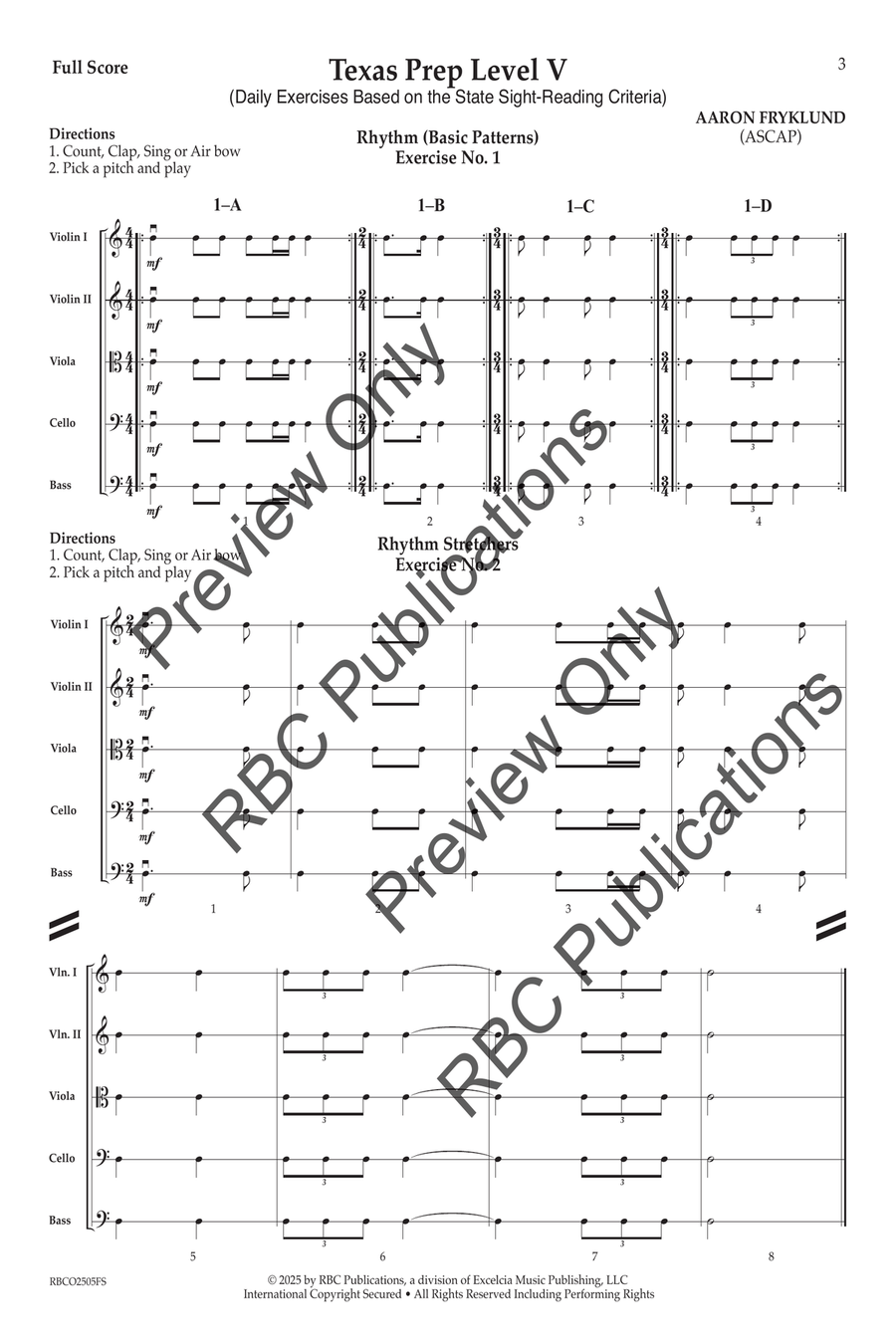 Texas Prep Level V (Score) Orchestra scores gallery preview page 2