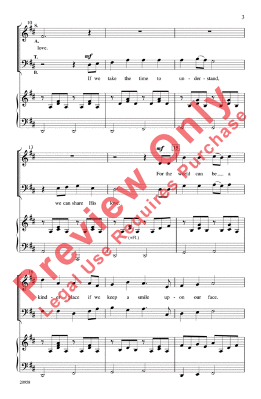 We Can Share His Love 4-Part scores gallery preview page 3