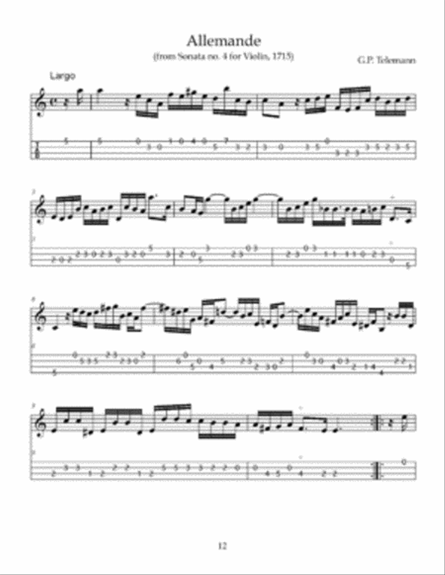 Telemann for Mandolin Telemann for Mandolin Mandolin scores gallery preview page 3