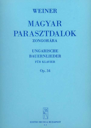 Book cover for Ungarische Bauernlieder Op. 34 Fünfte Serie