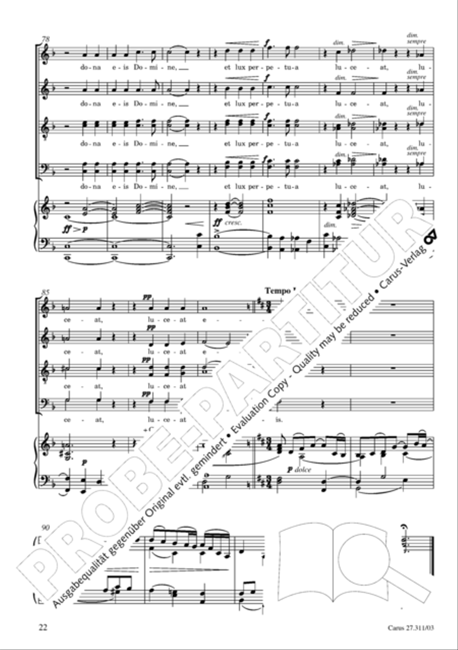 Requiem - church version (Requiem. Fassung mit kleinem Orchester) Requiem - church version (Requiem. Fassung mit kleinem Orchester) 4-Part scores gallery preview page 23