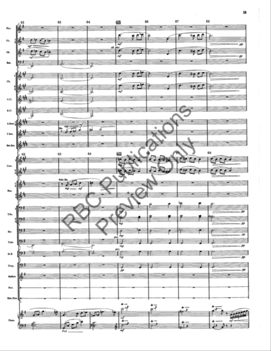 Concertante For Piano And Band Concert Band scores gallery preview page 14