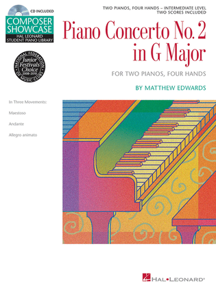 Book cover for Concerto No. 2 in G Major for 2 Pianos, 4 Hands