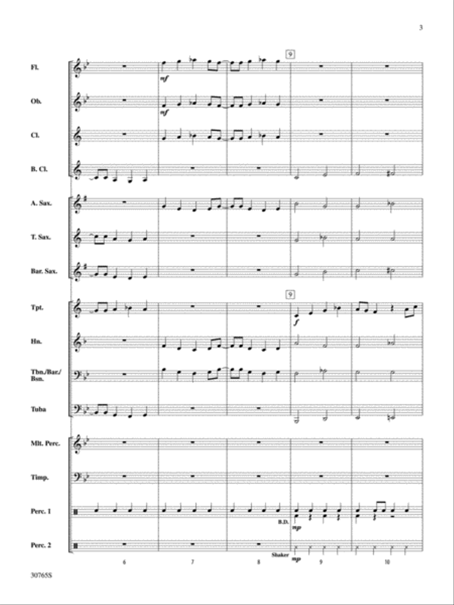 Two and a Half Men (Main Theme) Concert Band scores gallery preview page 3