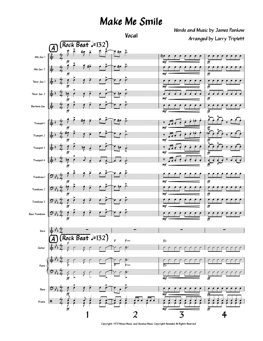 Make Me Smile Jazz Ensemble scores gallery preview page 1