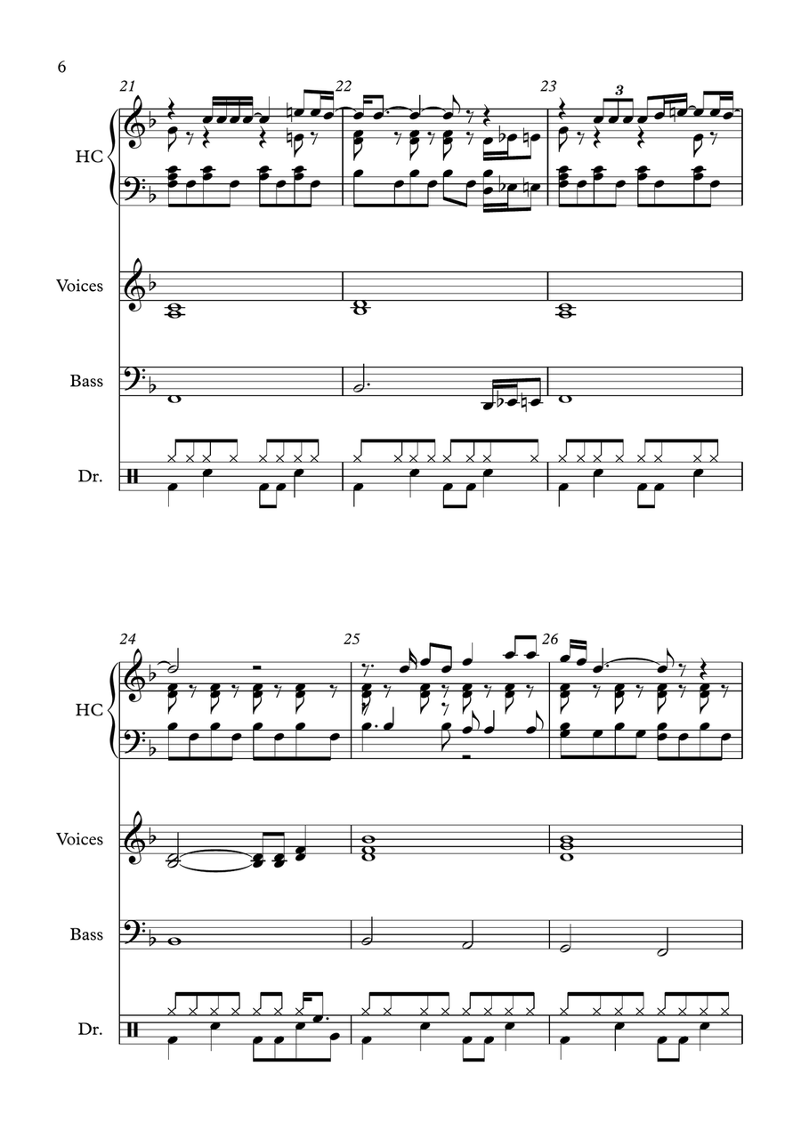 Drive My Car Handbell Choir scores gallery preview page 6