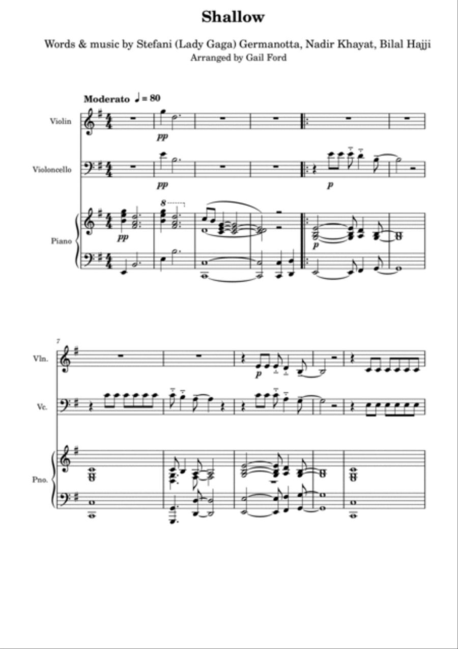 Shallow Shallow Piano Trio scores gallery preview page 1