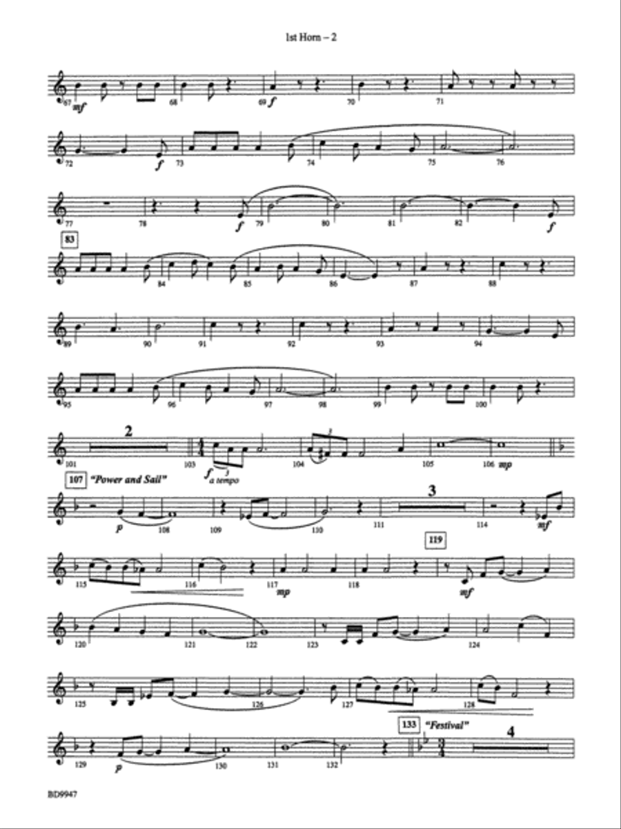 Chesapeake: 1st F Horn Chesapeake: 1st F Horn Concert Band scores gallery preview page 2