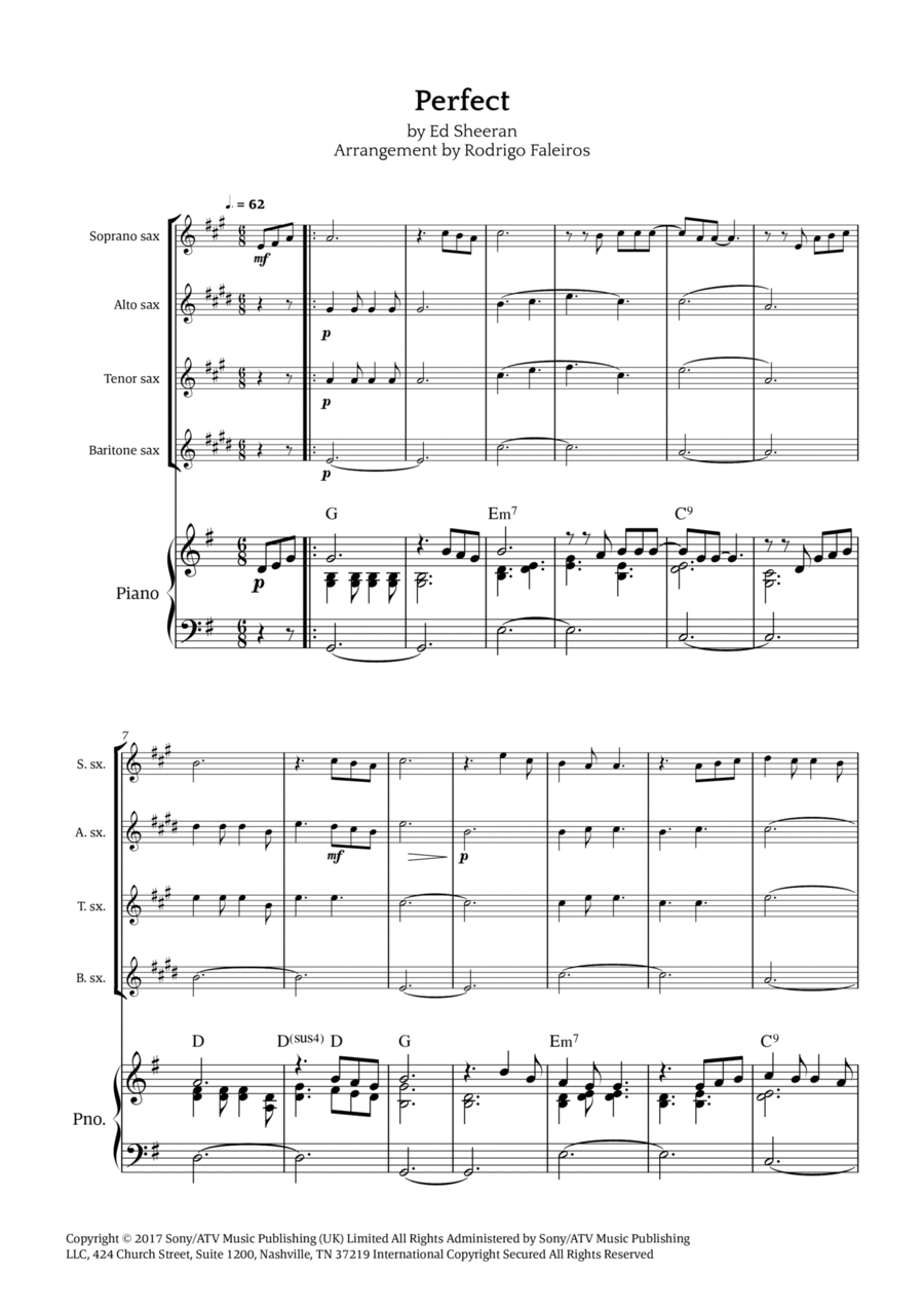Perfect Tenor Saxophone scores gallery preview page 1