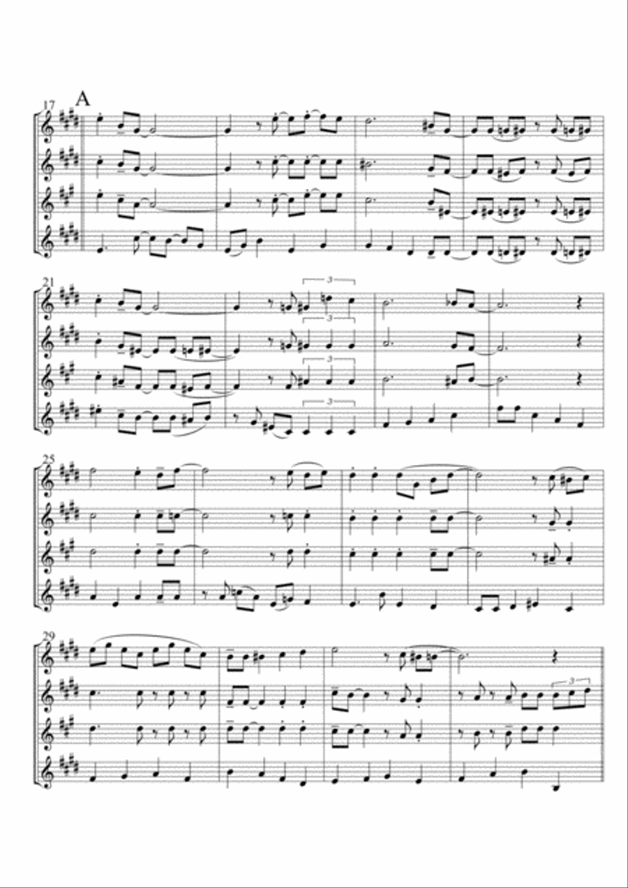 All Of Me Saxophone Quartet scores gallery preview page 3
