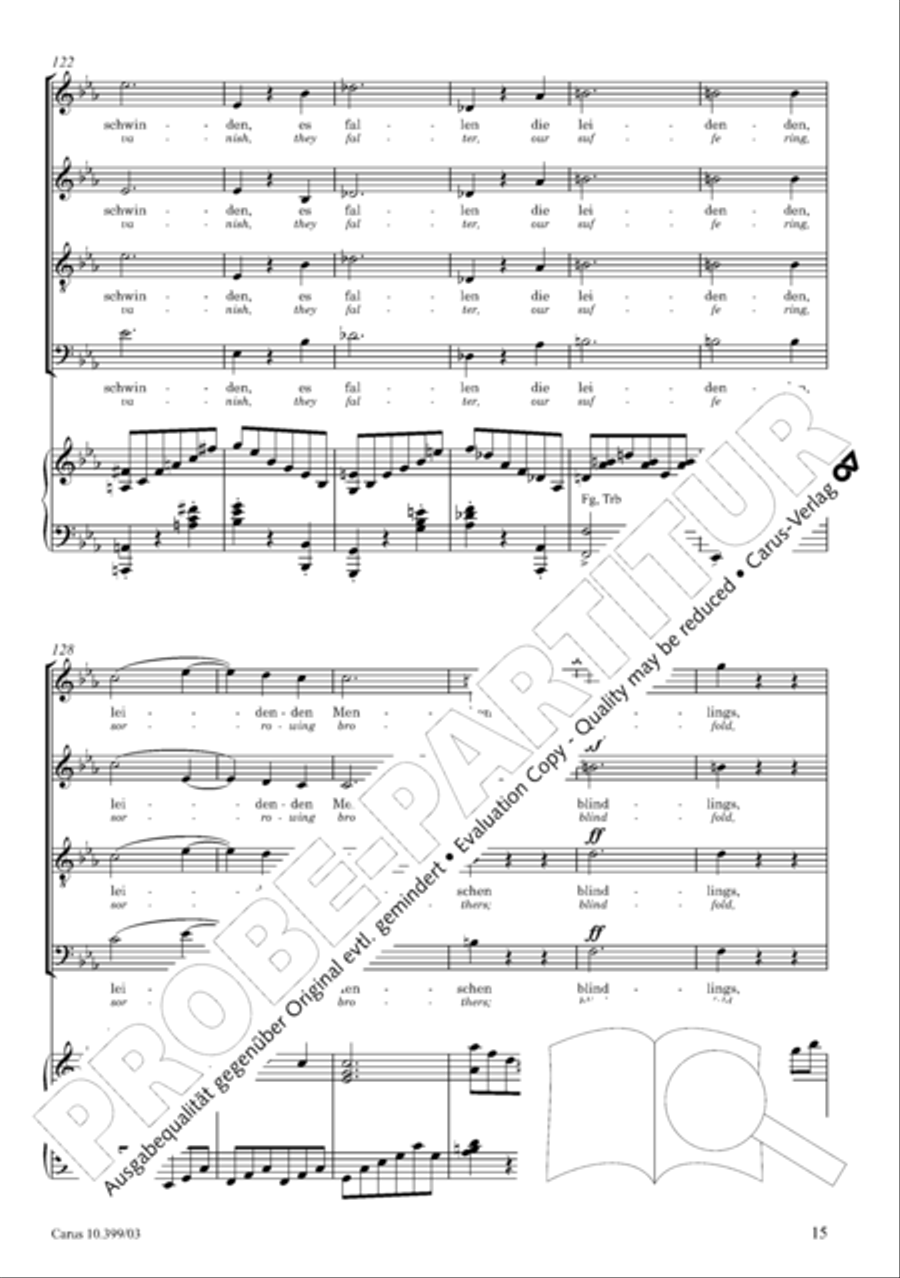 Schicksalslied, Op. 54 4-Part scores gallery preview page 16