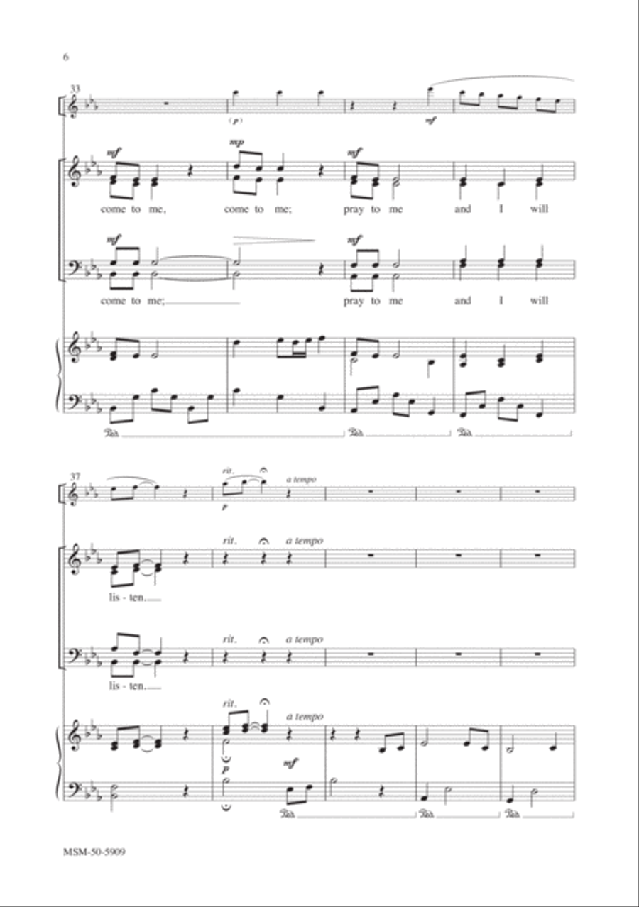 For I Know 4-Part scores gallery preview page 6