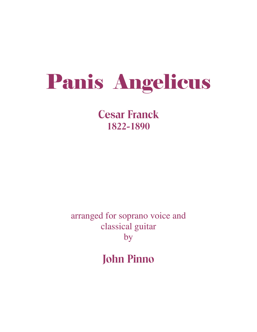 Panis Angelicus (for soprano voice and classical guitar) Acoustic Guitar scores gallery preview page 1