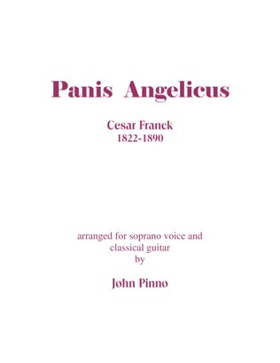 Book cover for Panis Angelicus (for soprano voice and classical guitar)