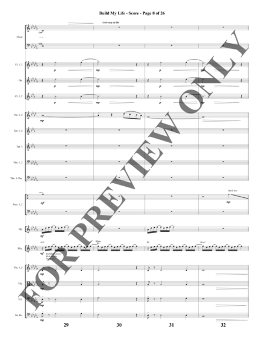 Build My Life - Orchestration Choir scores gallery preview page 9