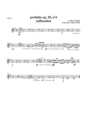 Prelude n. 4 - Suffocation for Cello Quartet
