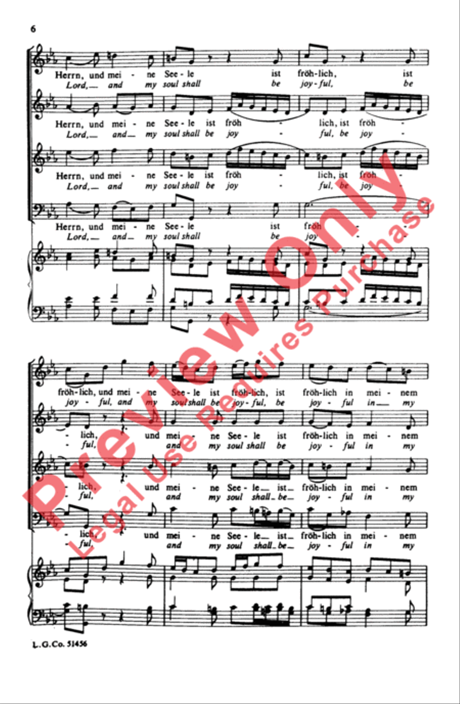 Ich Freue Mich Im Herrn (I Will Rejoice in the Lord) 4-Part scores gallery preview page 5