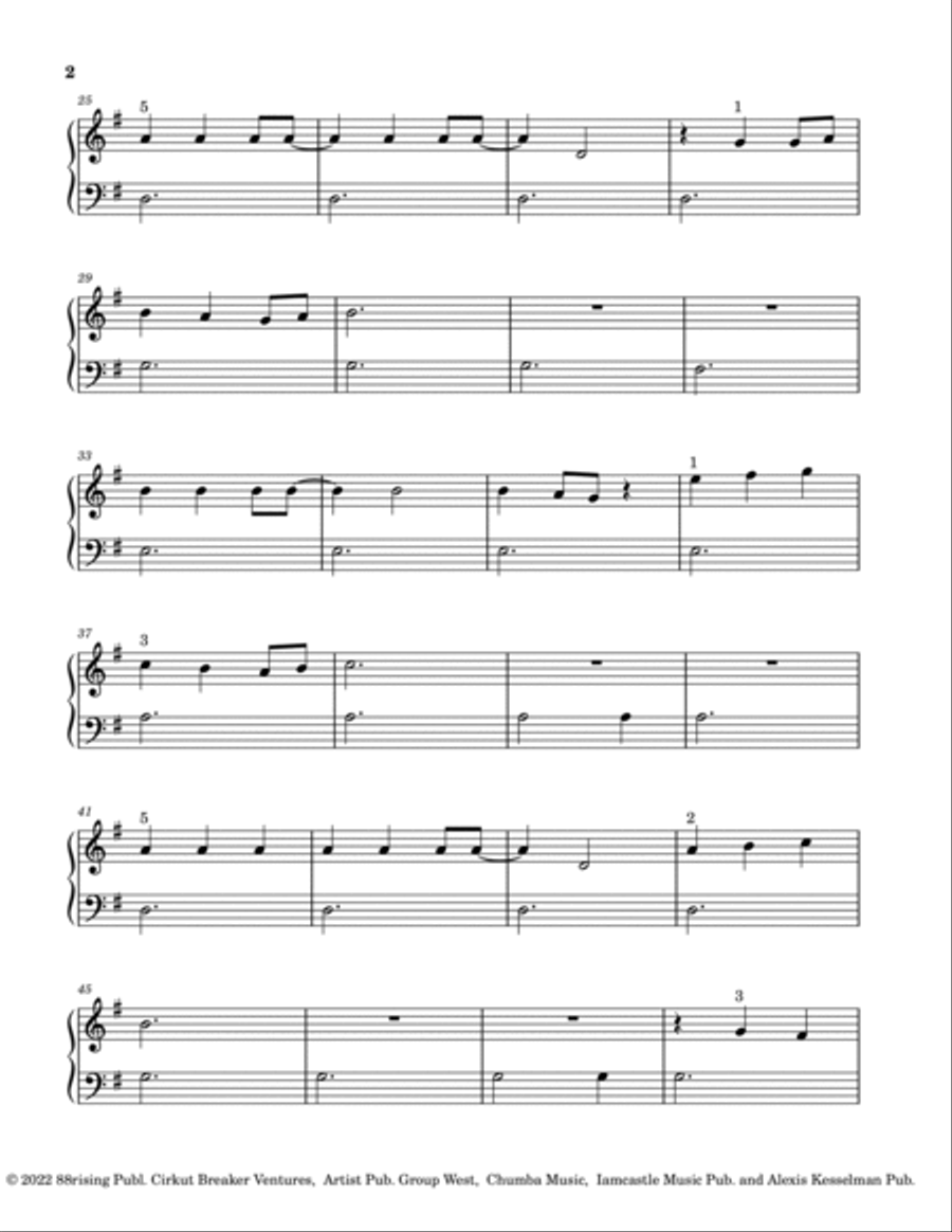 Glimpse Of Us Piano Method scores gallery preview page 3